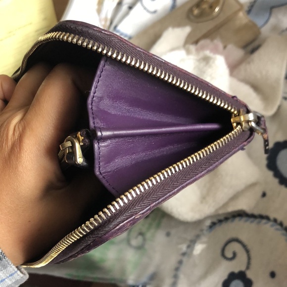 Miu crocodile Wallet With Box Purple round zipper - Picture 11 of 16